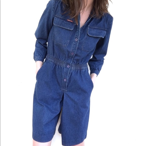 Sasson Jeans Pants - Vintage Sasson indigo denim romper